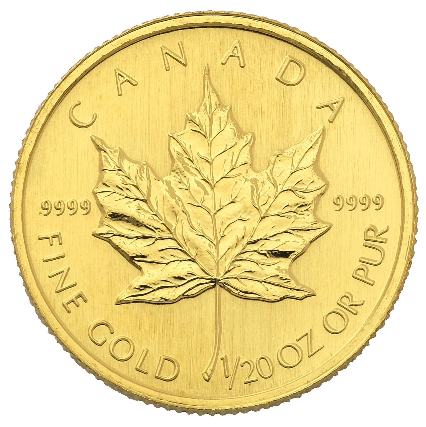 1/20oz Canadian Maple Leaf 9999 Fine Gold Coin QE2 Our Choice x 1