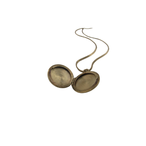 9ct Gold Sunflower Locker on 10ct Herringbone 2mm Wide, 40cm Long Chain, 8.30g