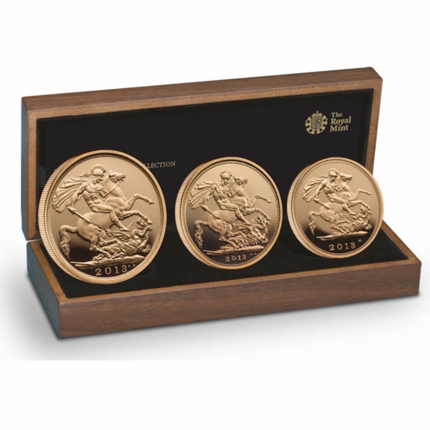 2013 Proof Gold Sovereign Premium 3 Coin Set, Royal Mint, 28g of 22ct Gold