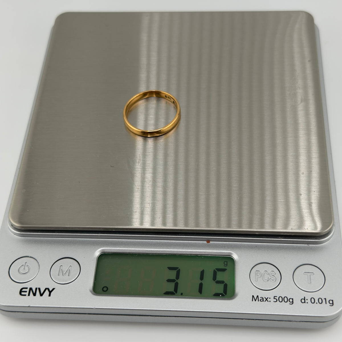 22ct Yellow Gold Wedding Band Ring Size N 3mm 3.15g Hallmarked Boxed