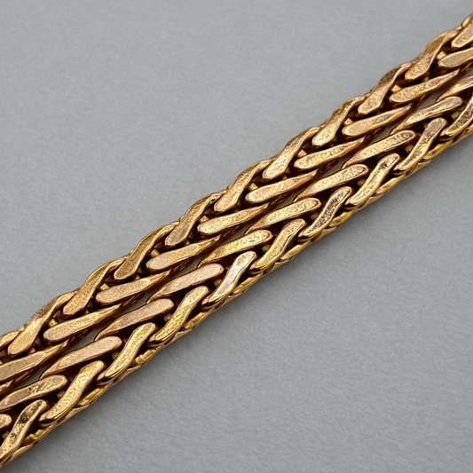 9ct Gold Wheat Link Chain, 2.2mm W, 15in L, Hallmarked 6g Not Scrap