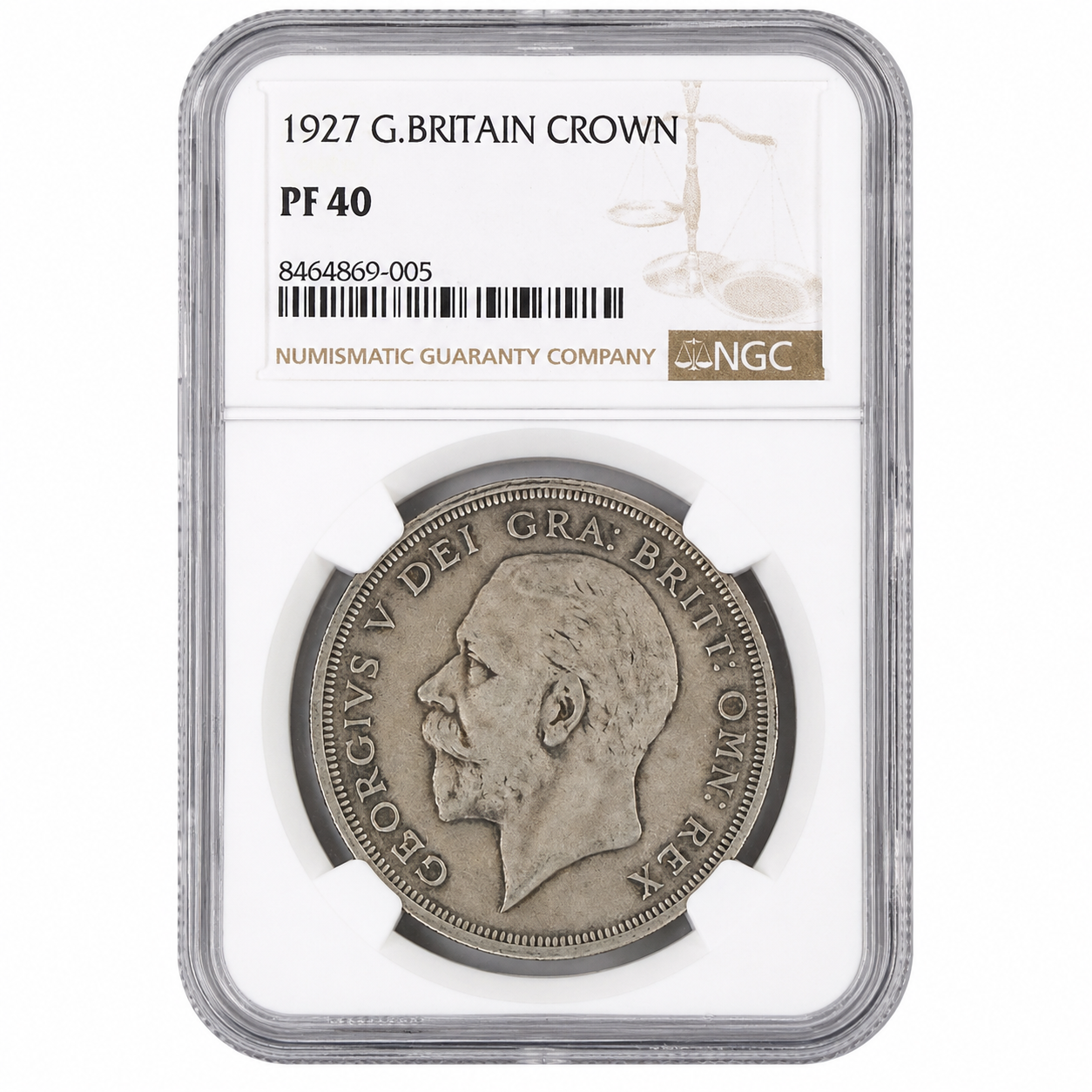 1927 Silver Crown Coin George V Wreath NGC PF40 (XF)