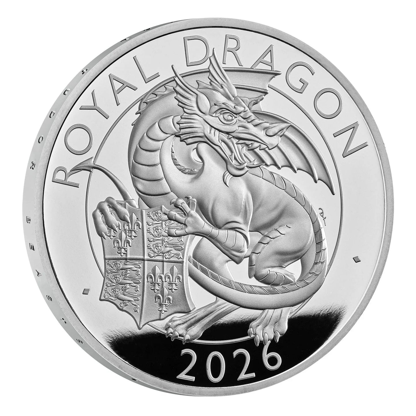 The Royal Tudor Beasts The Royal Dragon of England 2026 UK 1oz 999 Silver Proof Coin
