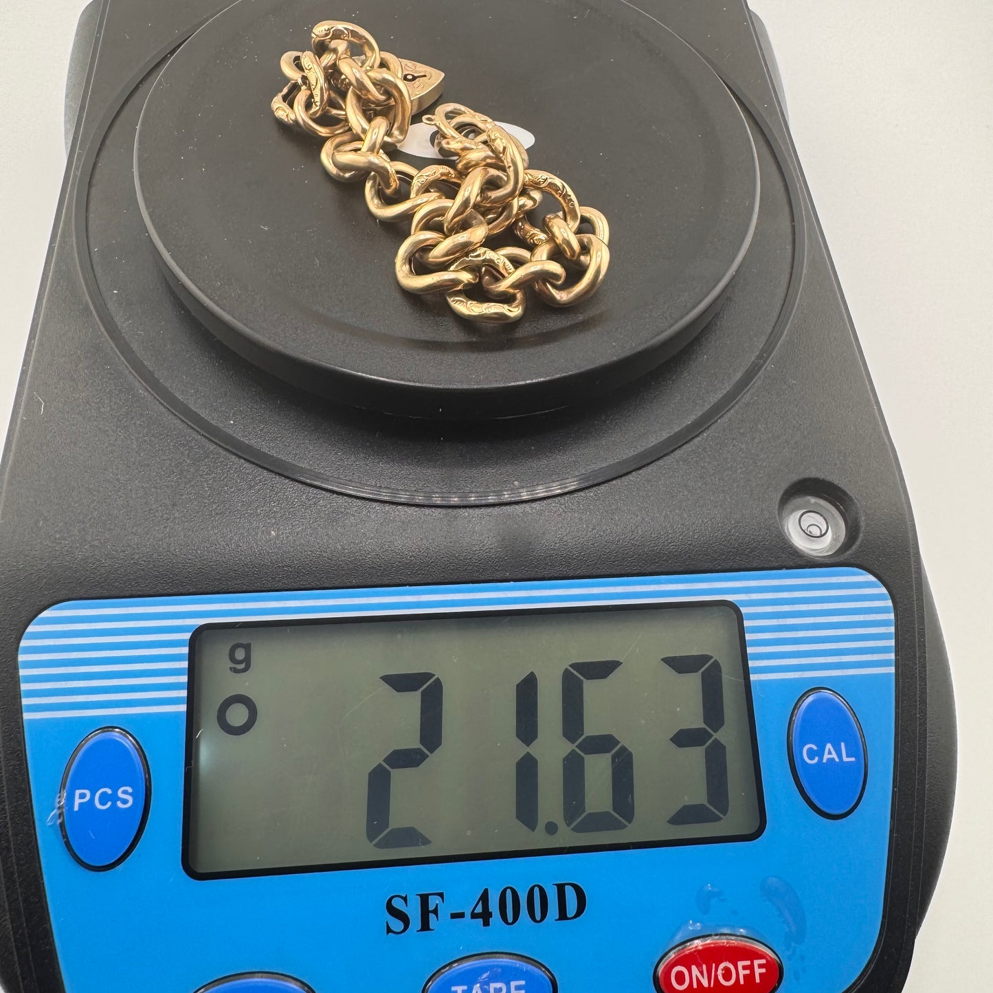 9ct Gold Vintage Curb Braclet, 11mm Wide, 7.5in Long, 21.63g Hallmarked