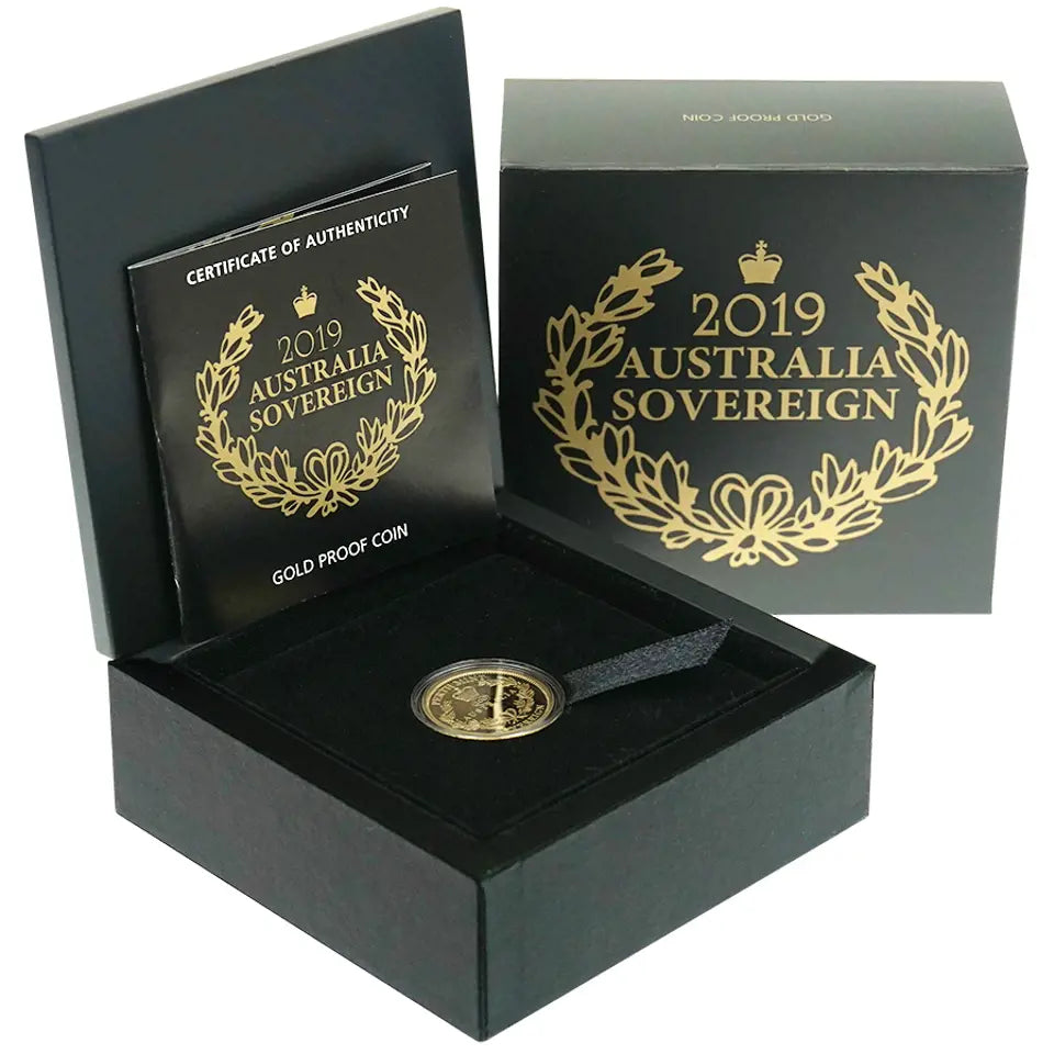 2019 Perth Mint Australia Full Sovereign Proof 22ct Gold Coin 7.99g