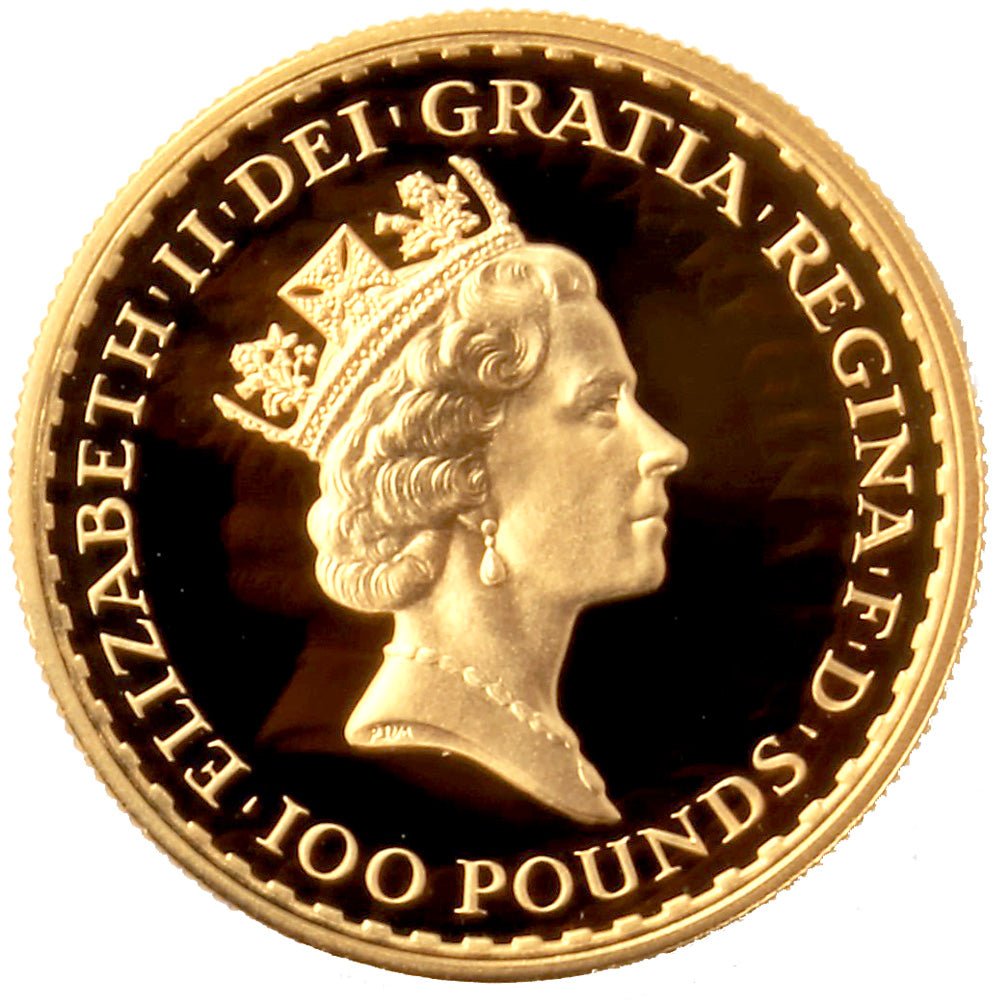 1987 1oz Gold Proof Britannia Coin, NGC PF67, Queen portrait, 100 pounds, London mint.