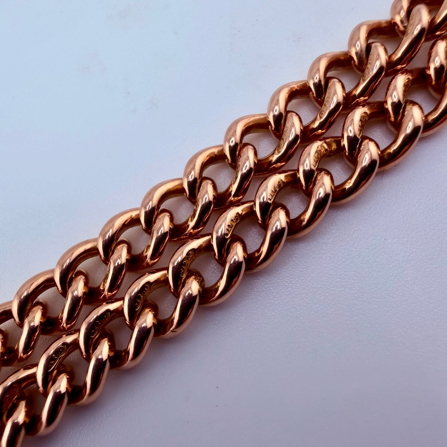 9ct Gold Curb Braclet, 7.5in L, 6mm W, 21.6g Hallmarks