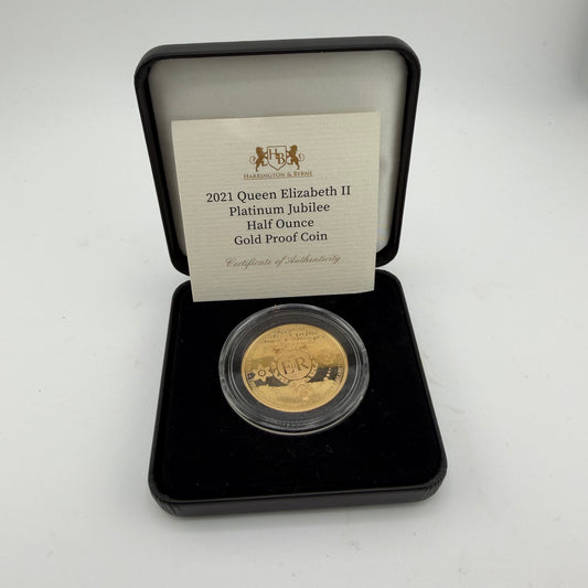2021 Elizabeth II Platinum Jubilee Half Ounce Coin (16g of 22ct Gold)
