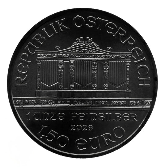 2026 Austrian Philharmonic 1oz 999 Silver Bullion Coin