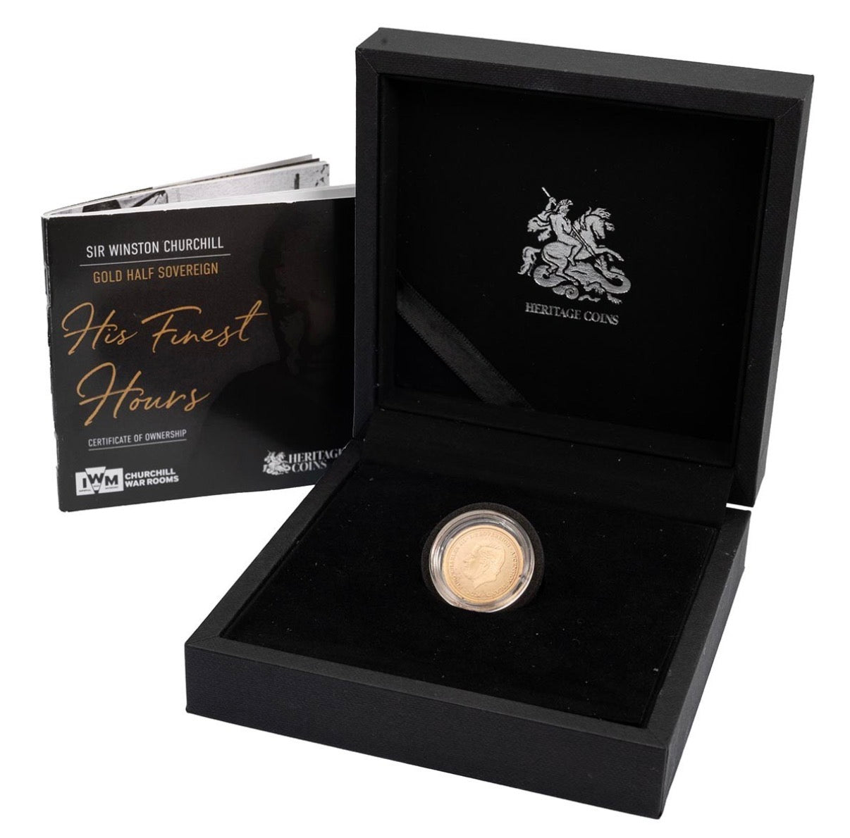 A 2024 Sir Winston Churchill Half Sovereign With Box and COA