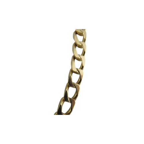 18ct Solid Gold Curb Chain, 5mm Thick, 24in Length, 50g+ Hallmarked