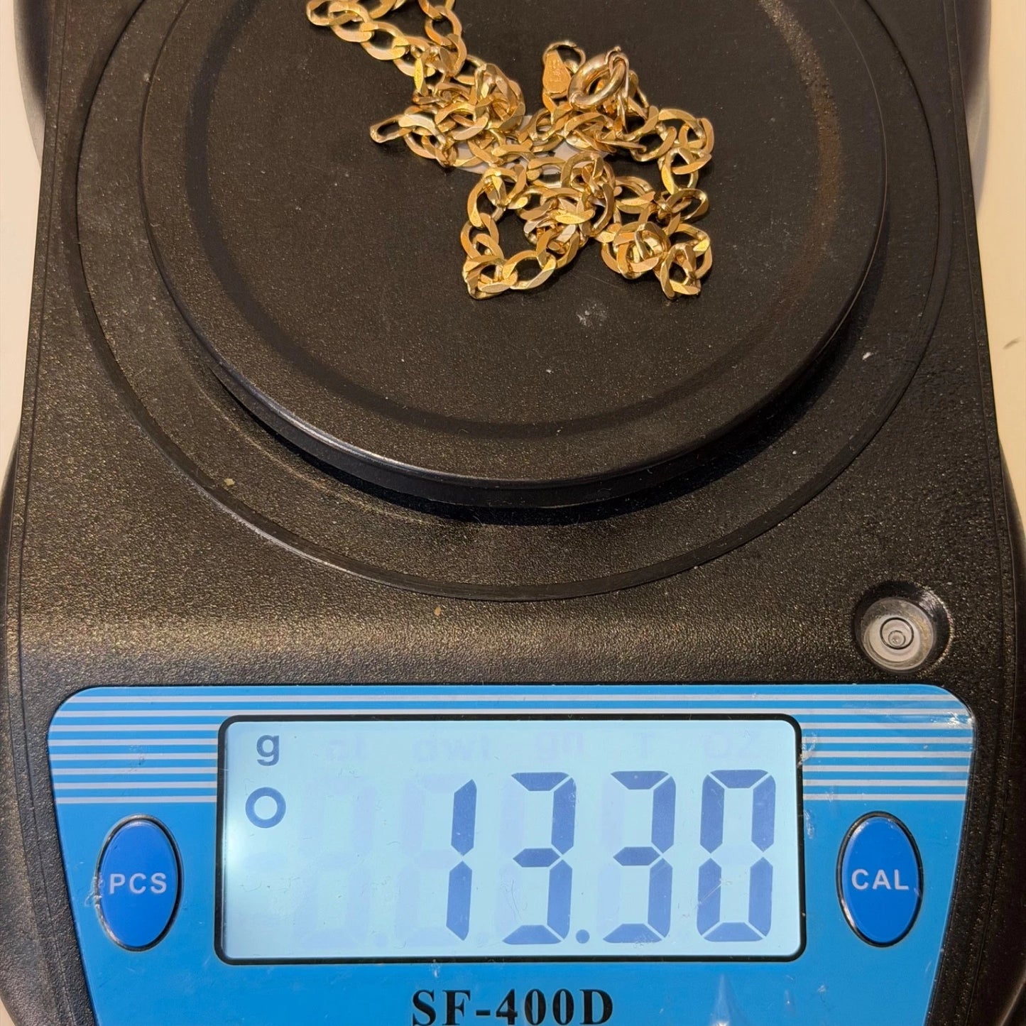 9ct Gold Curb Chain, 5.2mm W, 20in L, Hallmarked 13.3g