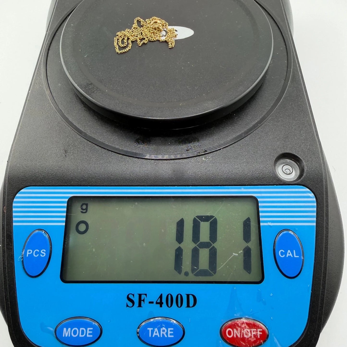 9ct Gold Curb Chain, 17in L, 1.2mm W, Stamped 9ct, 1.81g