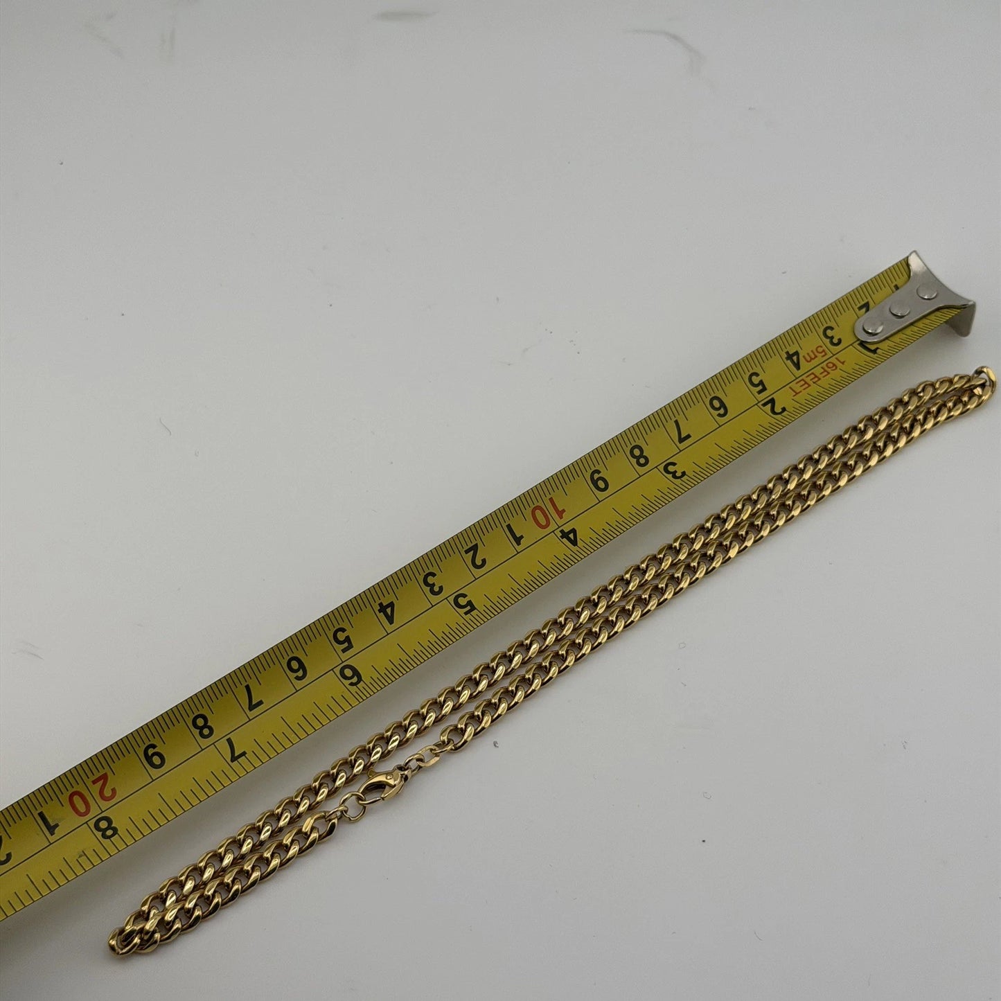 9ct Curb Chain, 5mm Wide, 16.5in Long, Hallmarked 375, 27.1g