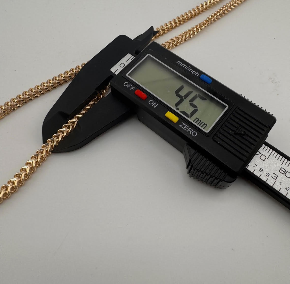 9ct Men's Franco Gold Chain 4.5mm Thick, Heavy, 24in and 40g 375 Hallmarked