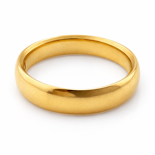 22ct Gold Wedding Band, Size N, 4.6mm W, 6.7g Hallmarked