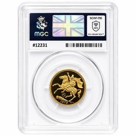 1979 Gold Proof Elizabeth II Full Sovereign Coin - Isle of Man MGC PF69