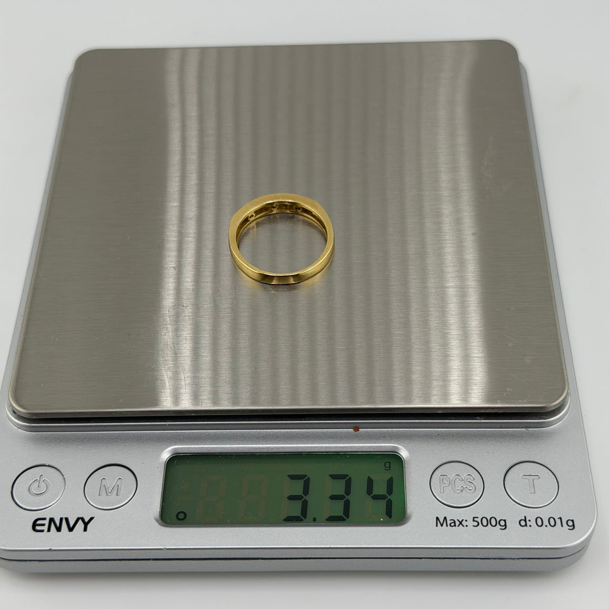 18ct Gold Natural Diamond 1/2 Eternity Ring 0.33ct Size P 3.34g