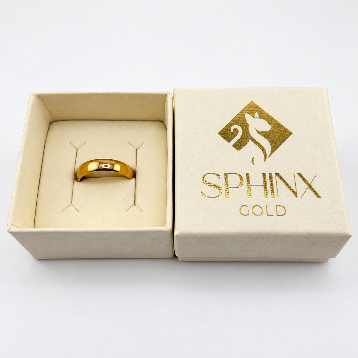 22ct Gold Wedding Band Ring 4.5mm 3.85g Size N Hallmarked