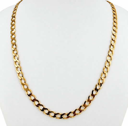 9ct Gold Curb Chain, 4.7mm W, 20in L, Hallmarked 11.2g
