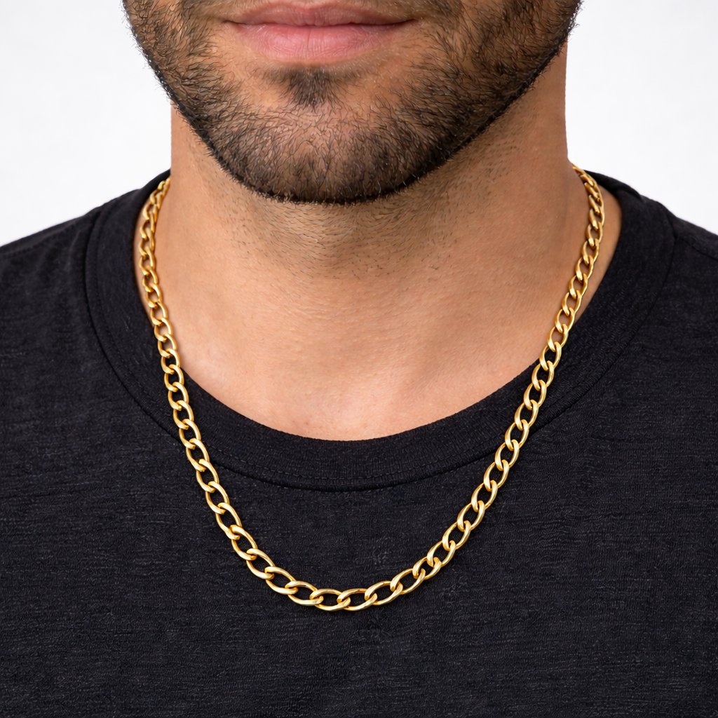 9ct Gold Curb Chain, 4.7mm W, 20in L, Hallmarked 11.2g