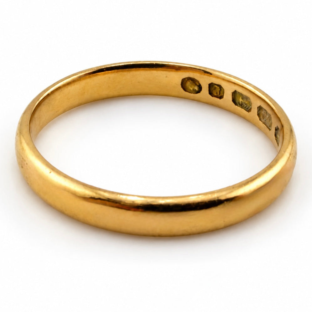 22ct Yellow Gold Wedding Band Ring Size N 3mm 3.15g Hallmarked Boxed