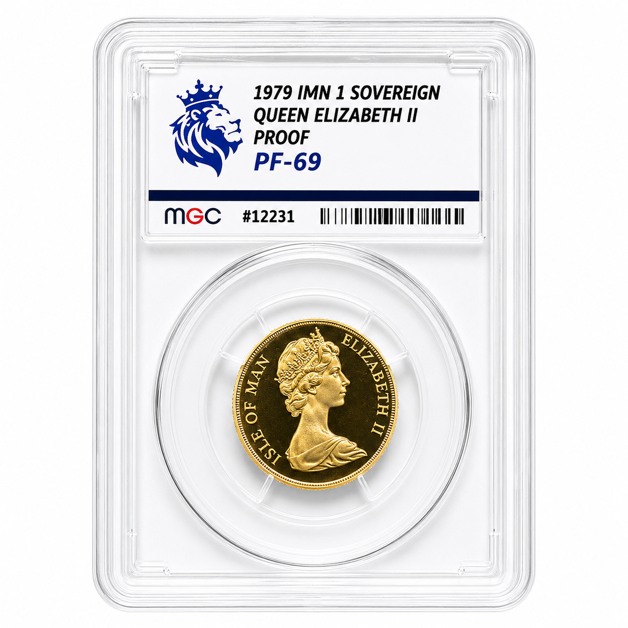 1979 Gold Proof Elizabeth II Full Sovereign Coin - Isle of Man MGC PF69