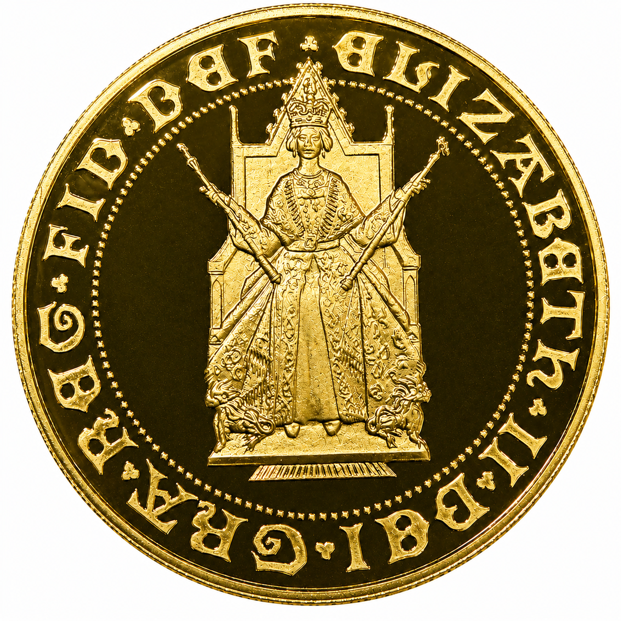 1989 Tudor Rose £5 Pound Quintuple Sovereign Gold Proof Coin Loose Coin