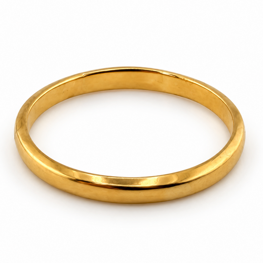 22ct Gold Wedding Band Ring Size S 2.2mm 2.76g Hallmarked Boxed