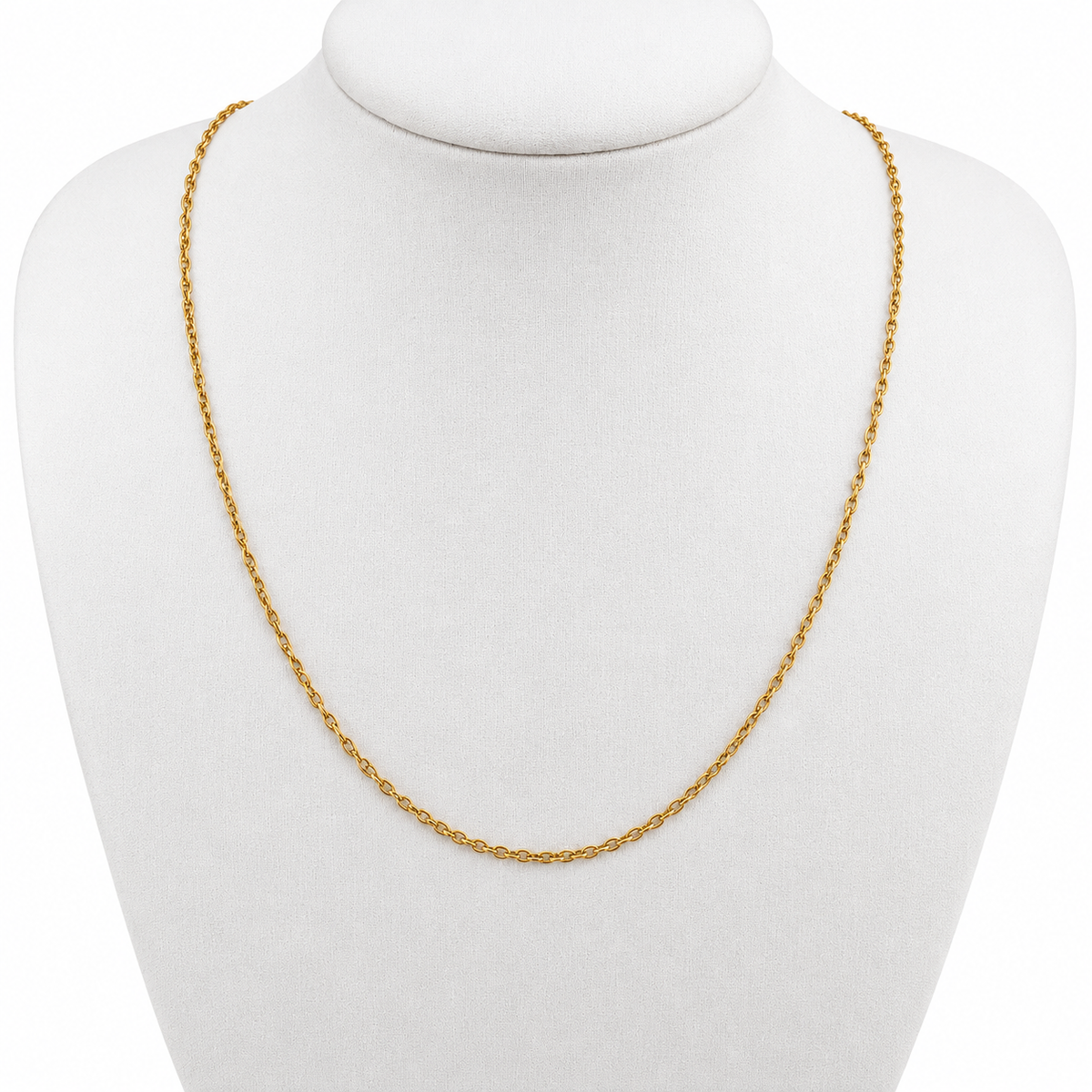9ct Yellow Gold Fine Link Chain Necklace 18in 0.79g