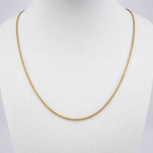 9ct Gold Curb Chain, 17in L, 1.2mm W, Stamped 9ct, 1.81g