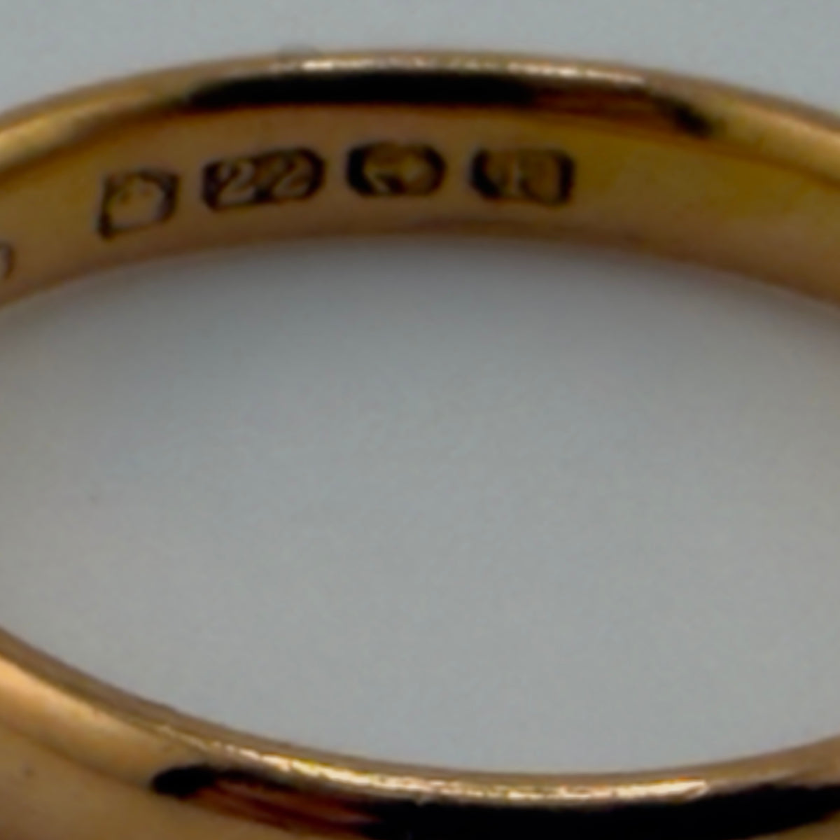 22ct Yellow Gold Wedding Band Ring Size L 3mm 3g Hallmarked Boxed