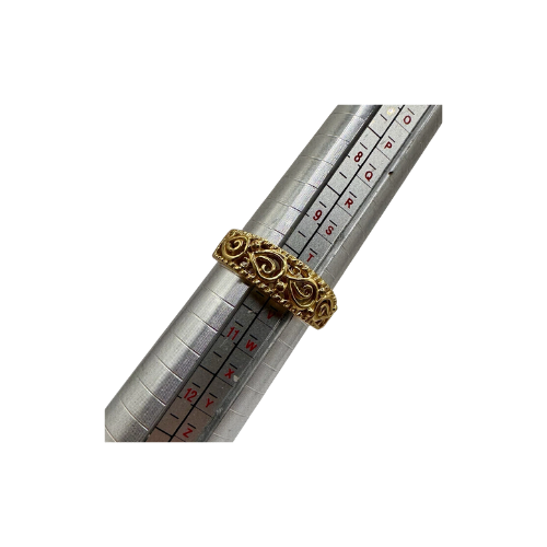 18ct Gold Antique Fancy Patterned Ring, Size U, Hallmarked 3.72g Not Scrap.