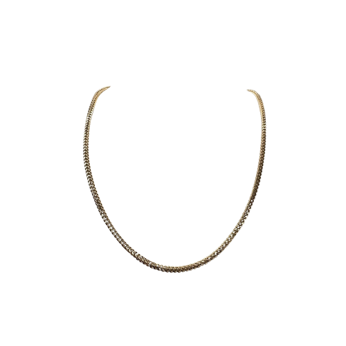 9ct Lady's Franco Gold Chain 2.5 mm Thick, 20in and 11.75g 375 Hallmarked