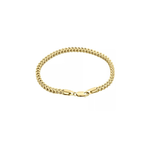 9ct Yellow Gold Franco Bracelet, 2.5mm Width, 7.5in, 4.92g Hallmarked