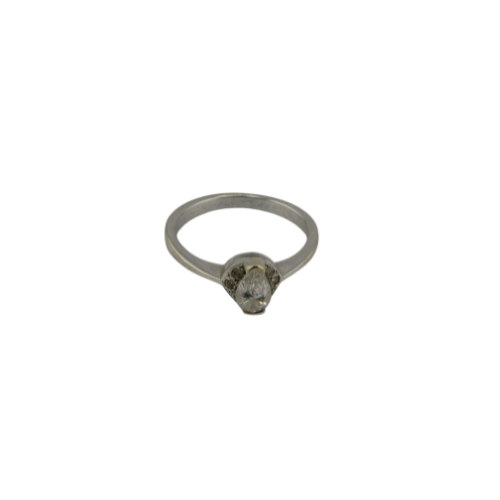 18ct White Gold Pear Cut Diamond Ring 0.5ct, 3.4g Hallmarked Not Scrap