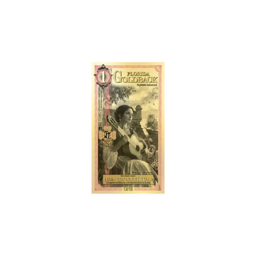 1 Florida Goldback Note 1/1000oz of 24k Gold