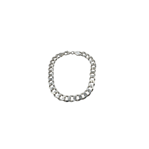 Men's Solid Silver Curb Bracelet, 6mm Thick, 8in Length, 18g Hallmarked 925