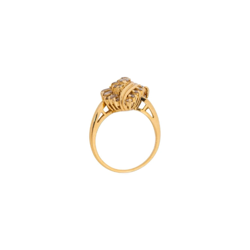 Diamond Swirl Dress Ring 1.2ct In 18ct Gold, Size L Hallmarked 5.5g Not Scrap