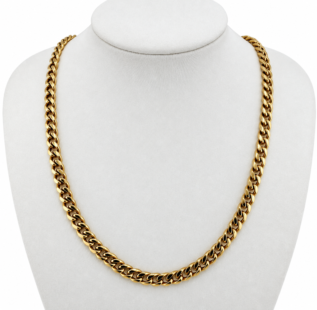 9ct Curb Chain, 5mm Wide, 16.5in Long, Hallmarked 375, 27.1g