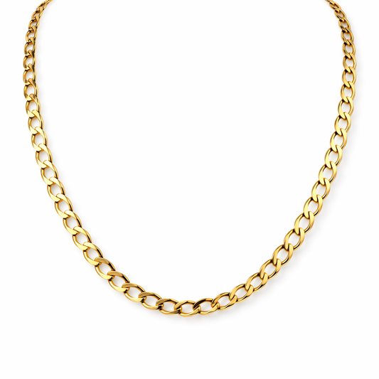 9ct Gold Curb Chain, 4.7mm W, 20in L, Hallmarked 11.2g