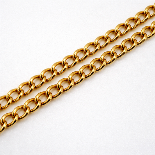 9ct Gold Curb Chain, 17in L, 1.2mm W, Stamped 9ct, 1.81g