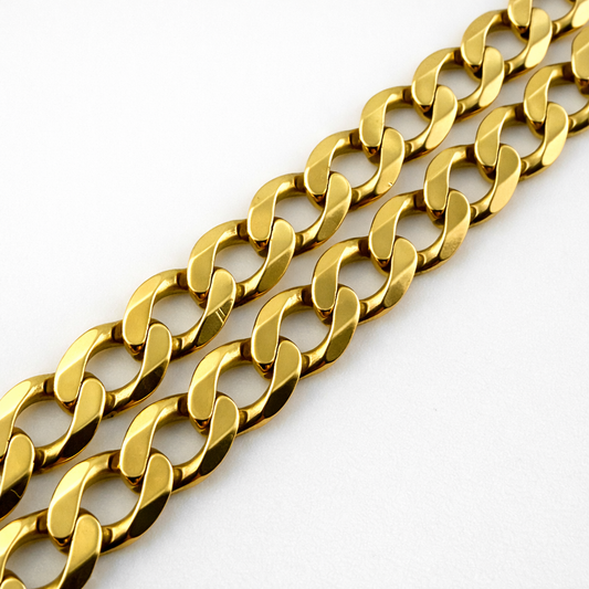 9ct Gold Curb Chain, 5.1mm W, 21in L, Hallmarked 20.5g