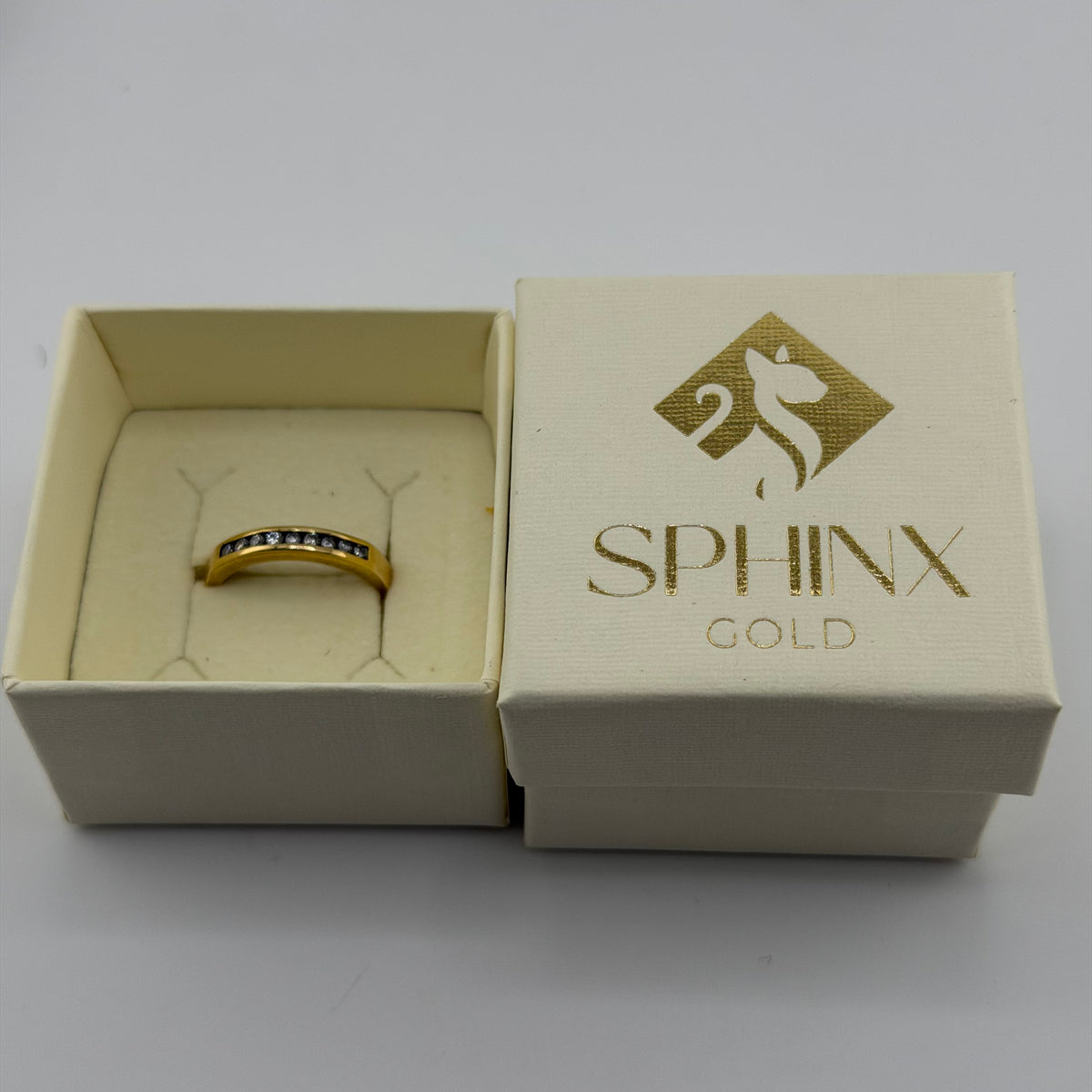 18ct Gold Natural Diamond 1/2 Eternity Ring 0.25ct Size O 1/2, 3.47g,