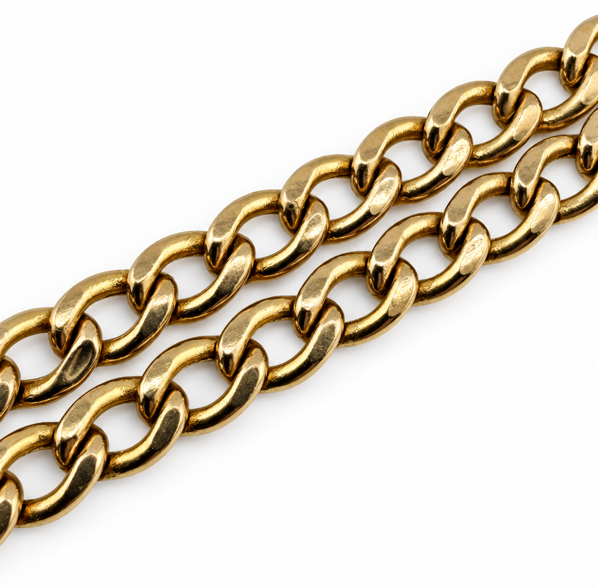 9ct Gold Curb Chain, 24in L, 4.1mm W, Hallmarked 8.9g,