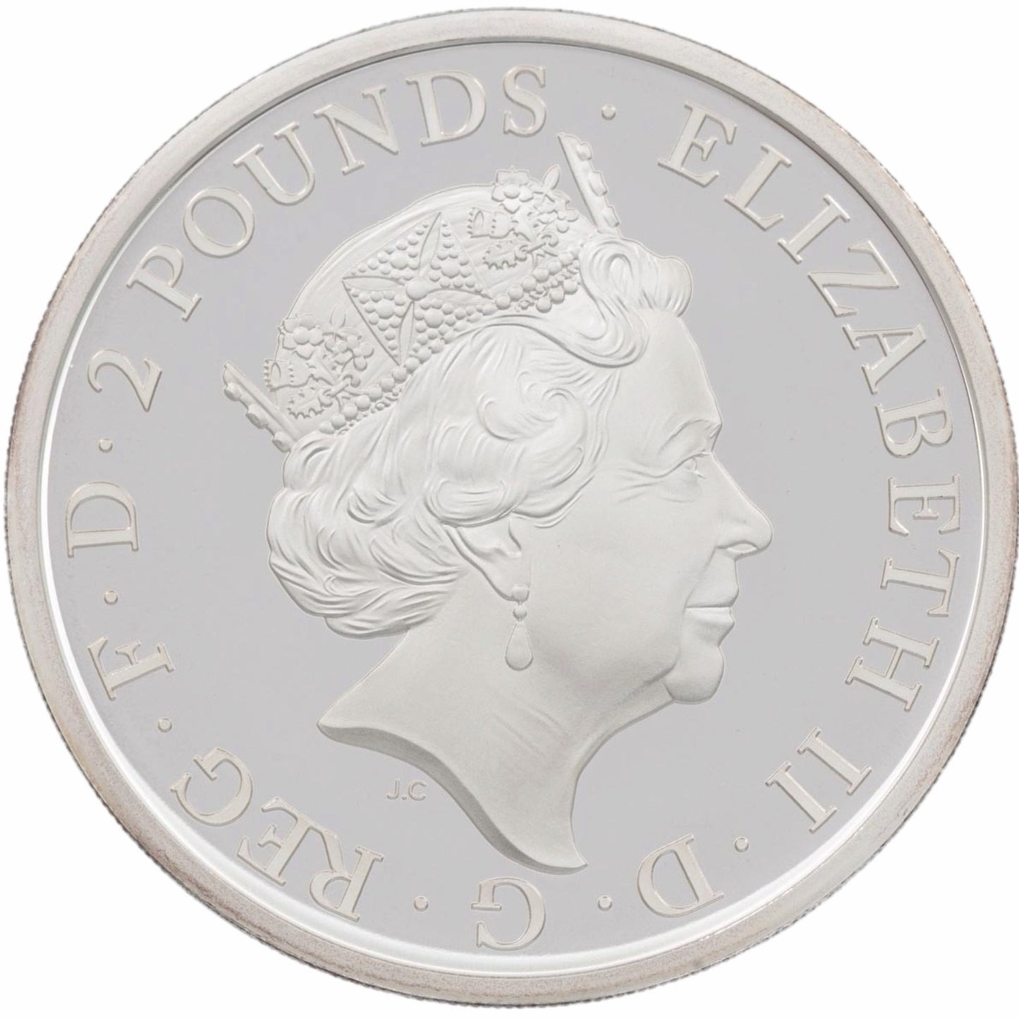 2020 1oz 999 Silver Britannia Proof Coin, Queen Elizabeth II profile, boxed with COA.