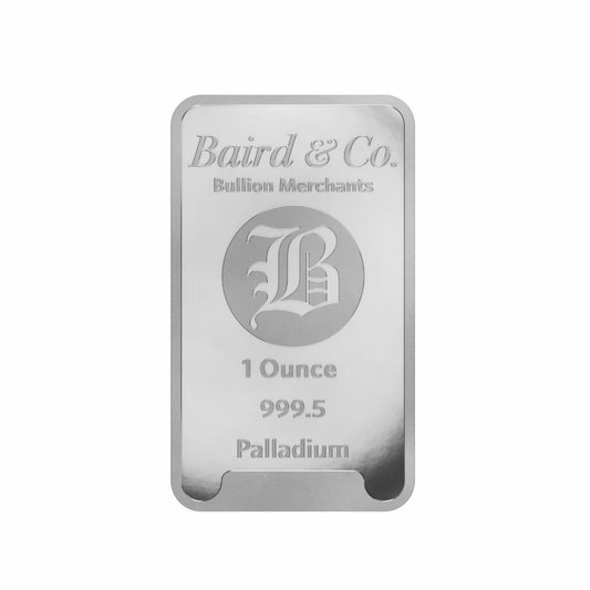 1oz Baird Palladium Bar 9995 Fine