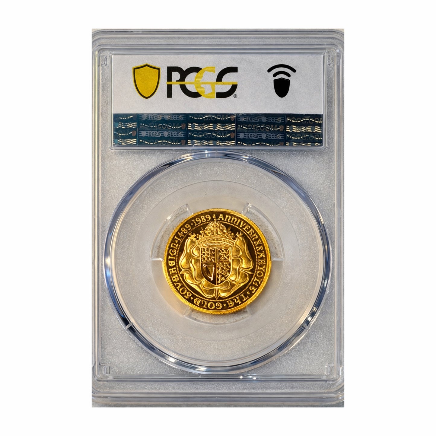 1989 Tudor Rose £1 Full Sovereign Gold Proof Coin PCGS Graded PF66