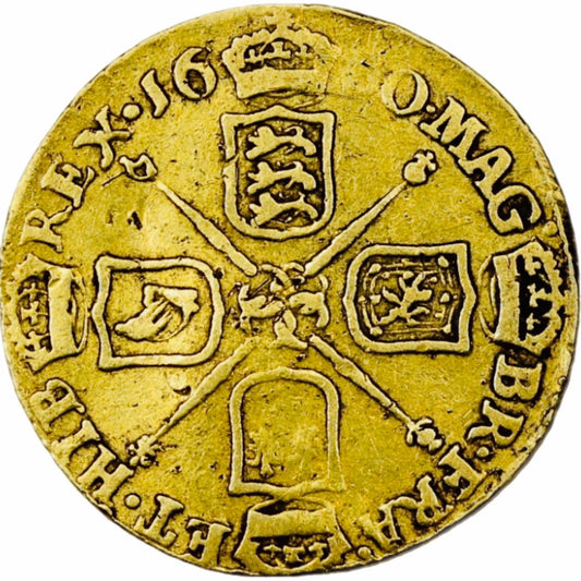 1680 Charles II 2nd Bust Half Guinea Graded VF35 by MGC, approx 4.2g of 22ct Gold