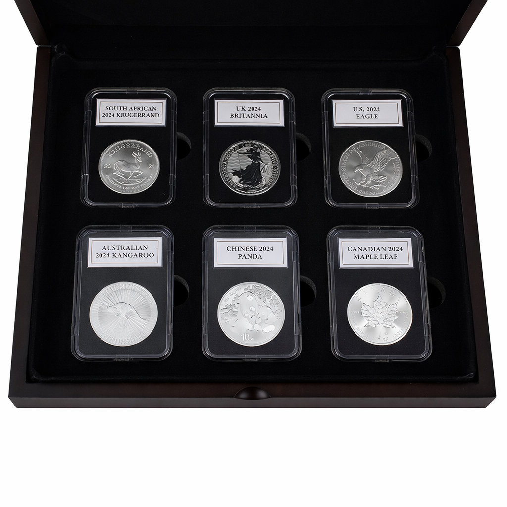 2024 Silver Flagship Coins of the World, 6oz 999 Silver, Boxed, Slabbed with COA